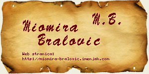 Miomira Bralović vizit kartica
